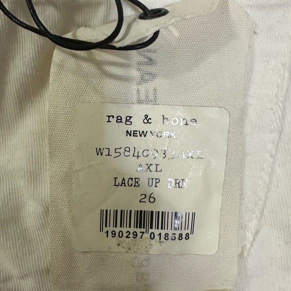 NWT RAG & BONE “ Lace Up Dre “ in AXL - Grey Wash Lace Up Skinny Jeans - Size 26 - Picture 16 of 16
